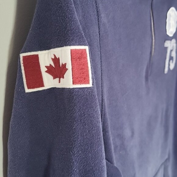 Vintage Roots Men's Sweater Size XL 1/4 Zip Fleece Blue - Picture 4 of 8